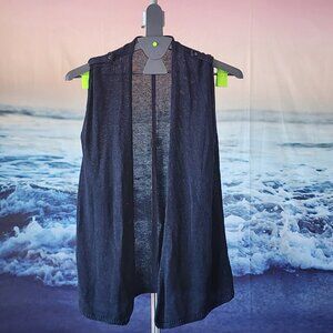 Knit Vest/Cardigan, Navy Blue | J.Jill | Size Small